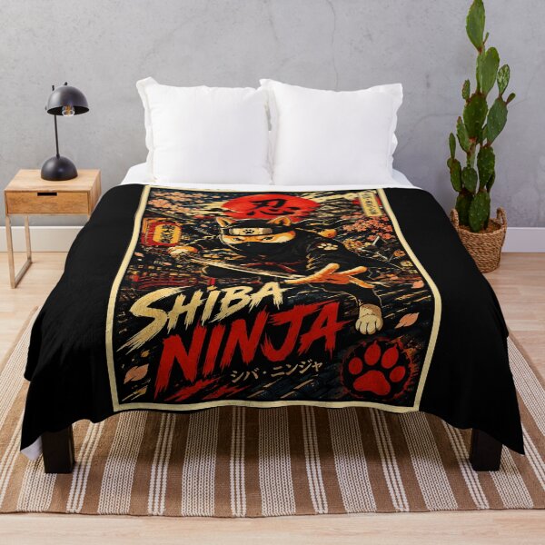 Item preview, Shiba Ninja Retro Japanese Warrior Dog Vintage Poster designed and sold by eliramaison.