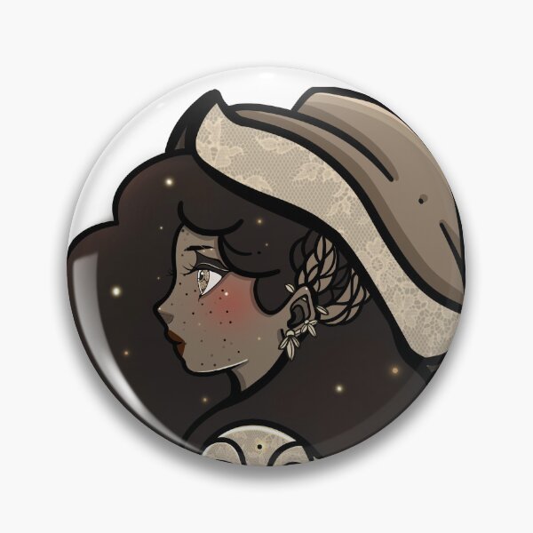 Item preview, Lace Hat Dark Hair Freckled Fantasy Girl Portrait designed and sold by immortalmoonimp.