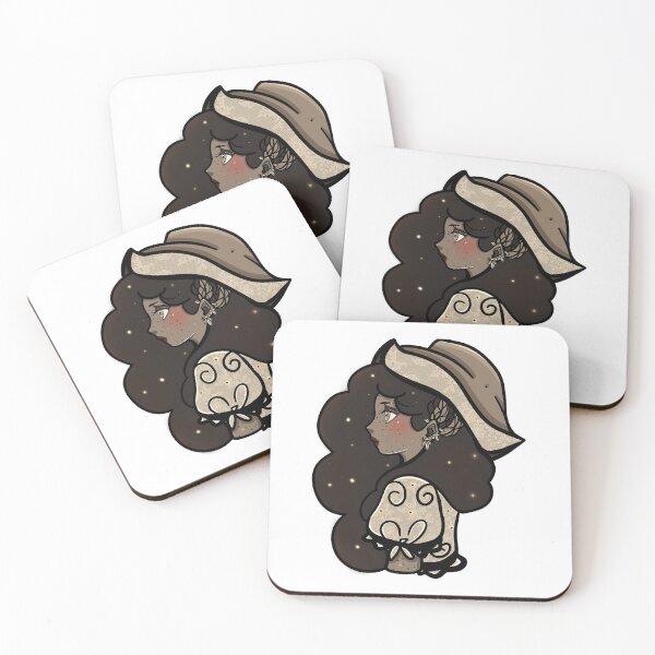 Item preview, Lace Hat Dark Hair Freckled Fantasy Girl Portrait designed and sold by immortalmoonimp.
