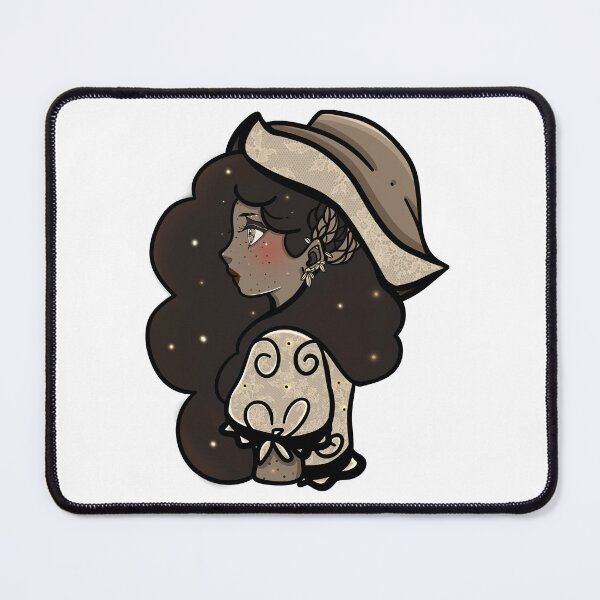 Item preview, Lace Hat Dark Hair Freckled Fantasy Girl Portrait designed and sold by immortalmoonimp.
