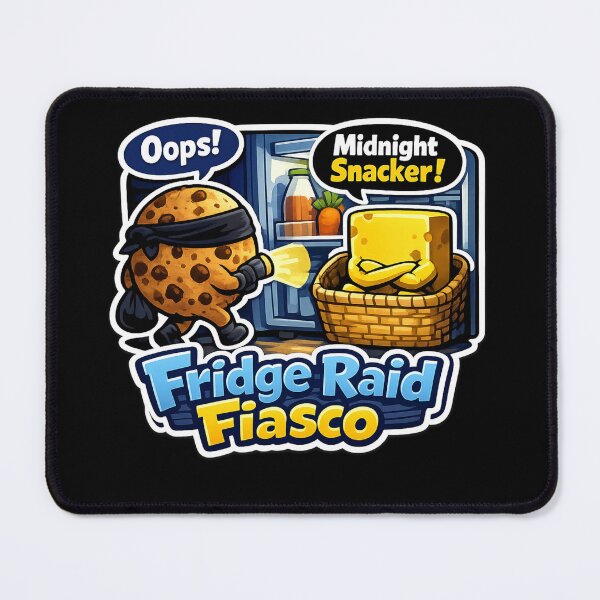 Item preview, Fridge Raid Fiasco — Funny Midnight Snacker Food Cartoon Art designed and sold by ArtoryWorks.