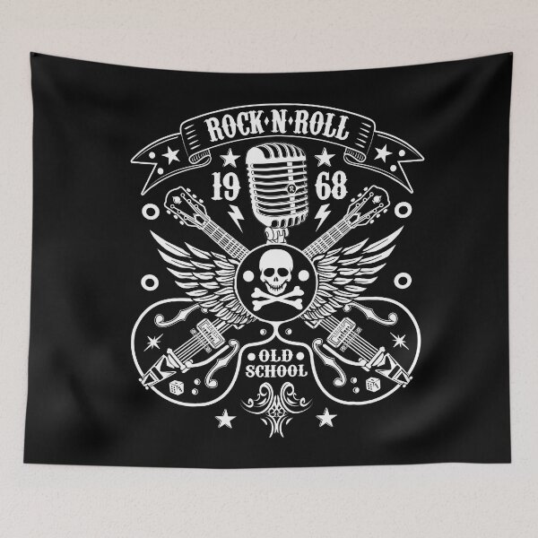 Item preview, Rock Skull Rockabilly 1968 Bikers Retro Vintage 60s Rockers designed and sold by MemphisCenter.