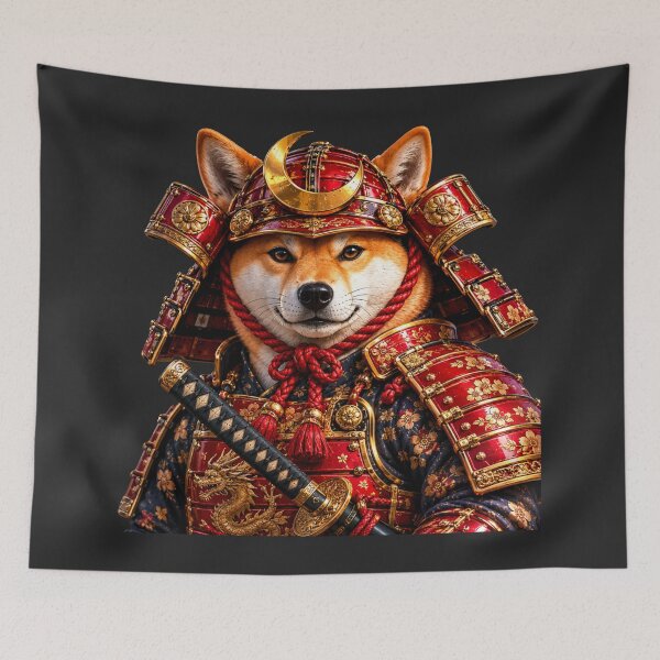 Item preview, Shiba Inu Samurai Warrior Ukiyo-e Art designed and sold by MarVan-Prints.