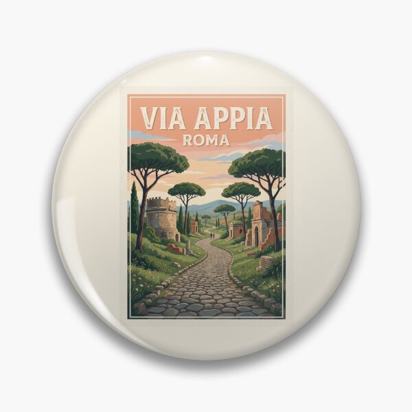 Item preview, Rome Italy Vintage Travel Poster Via Appia Antica designed and sold by RetroRewind Studio.