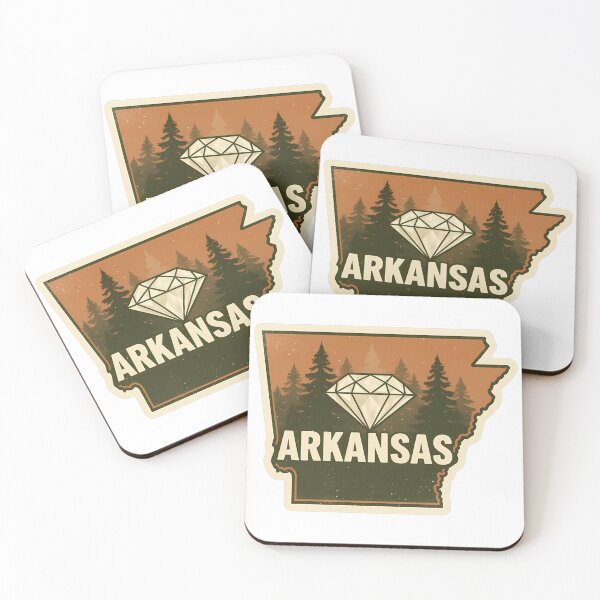 Item preview, Arkansas State Shape Retro Diamond Forest Design designed and sold by creators_collective.