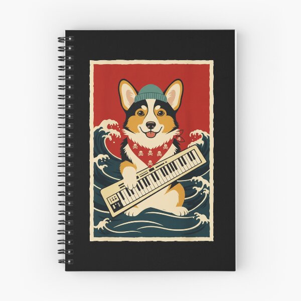 Item preview, Happy Corgi Keyboard Player Japanese Wave Retro Music designed and sold by JordynLadukeg65.