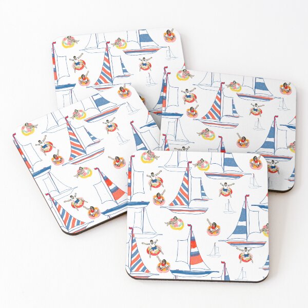 Item preview, Sailboats Vacation white designed and sold by LorlovesDesign.
