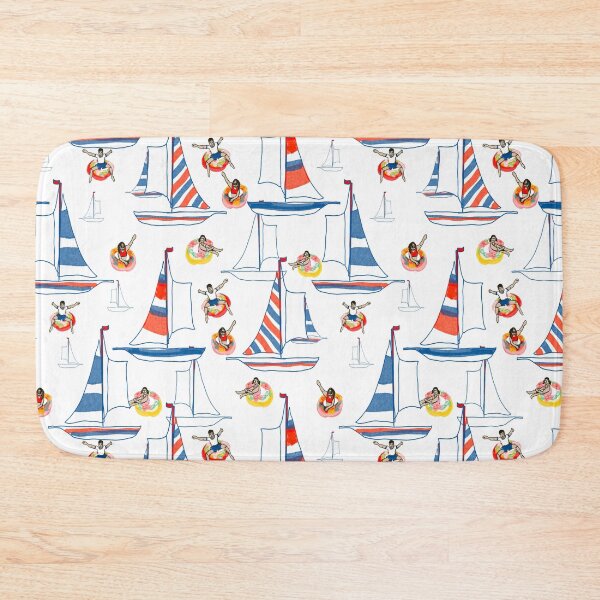 Item preview, Sailboats Vacation white designed and sold by LorlovesDesign.