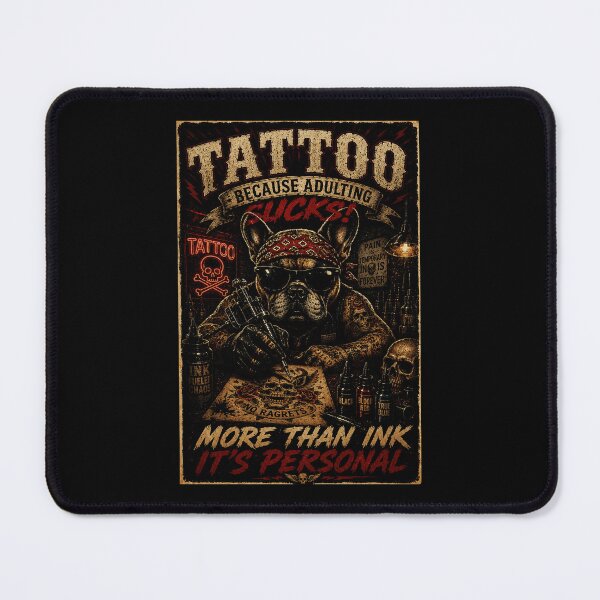 Item preview, Tattoo Artist Bulldog Vintage Ink Culture Retro Shop designed and sold by Modaozushi216.