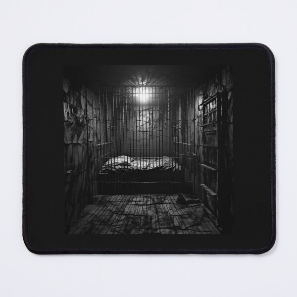 Item preview, Dark Prison Cell Black and White Gothic Horror Art designed and sold by inkoutninja.