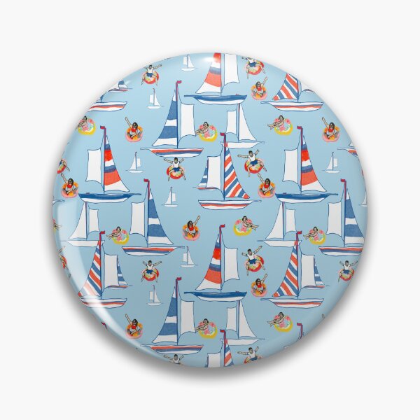 Item preview, Sailboats Vacation blue designed and sold by LorlovesDesign.
