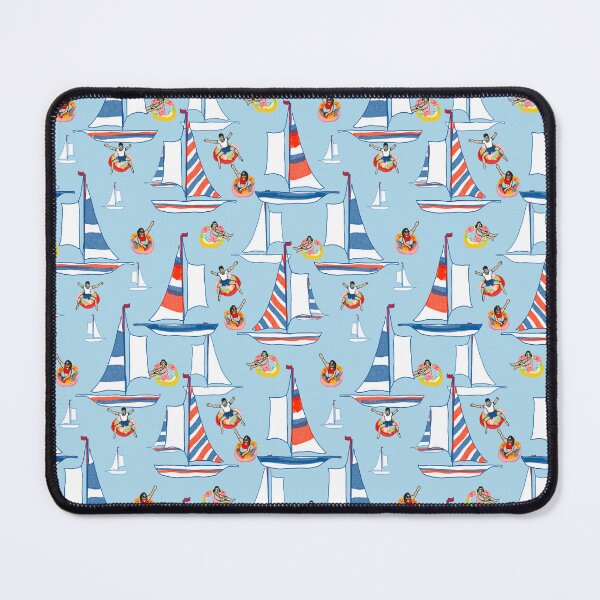Item preview, Sailboats Vacation blue designed and sold by LorlovesDesign.