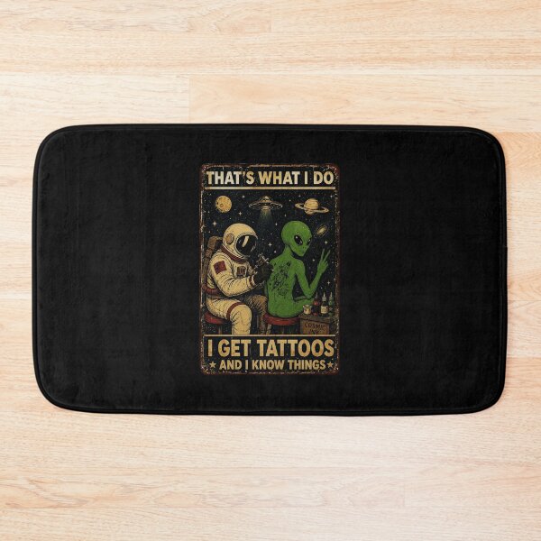 Item preview, Alien Tattoo Artist Space Humor Vintage Sci Fi designed and sold by eliramaison.