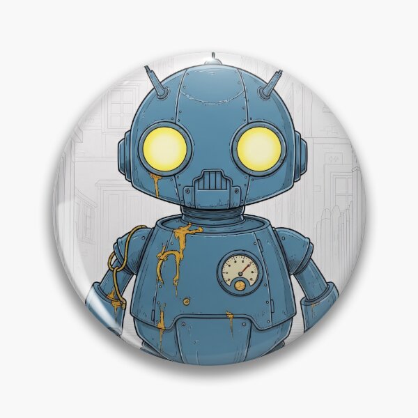 Item preview, Vintage Blue Alley Robot designed and sold by PixorStudio.