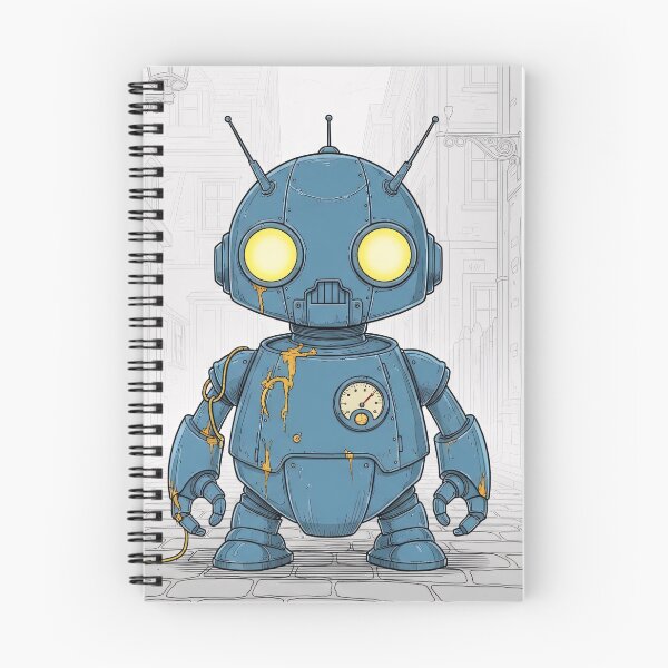 Item preview, Vintage Blue Alley Robot designed and sold by PixorStudio.