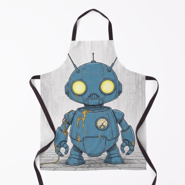 Item preview, Vintage Blue Alley Robot designed and sold by PixorStudio.