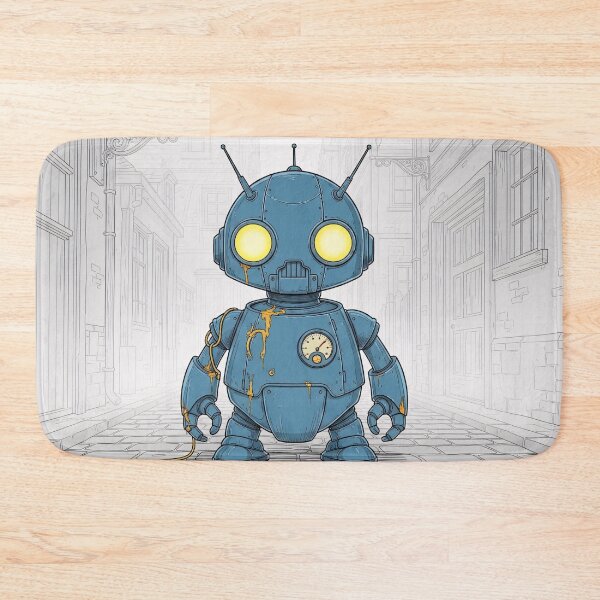 Item preview, Vintage Blue Alley Robot designed and sold by PixorStudio.