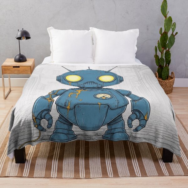 Item preview, Vintage Blue Alley Robot designed and sold by PixorStudio.