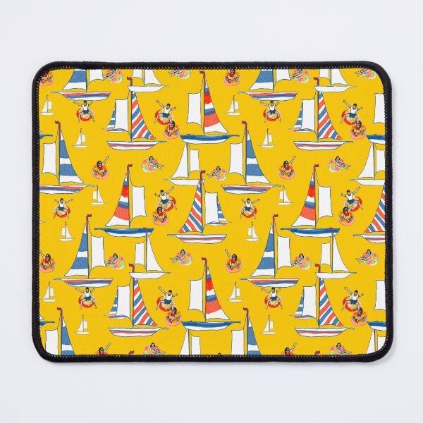 Item preview, Sailboats Vacation Yellow designed and sold by LorlovesDesign.
