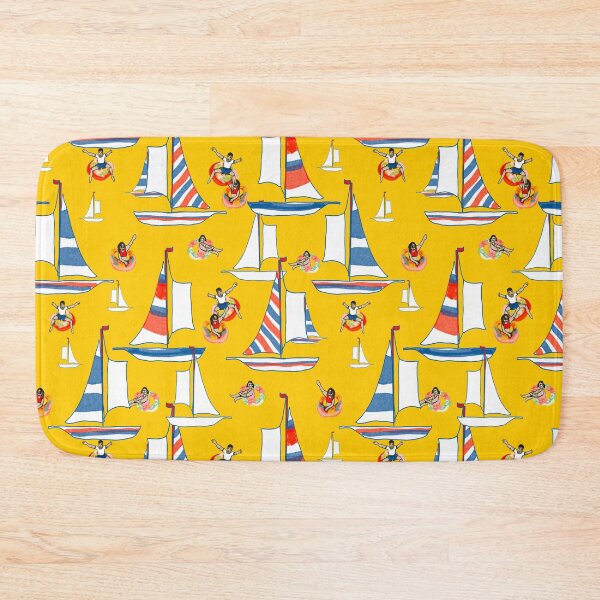 Item preview, Sailboats Vacation Yellow designed and sold by LorlovesDesign.