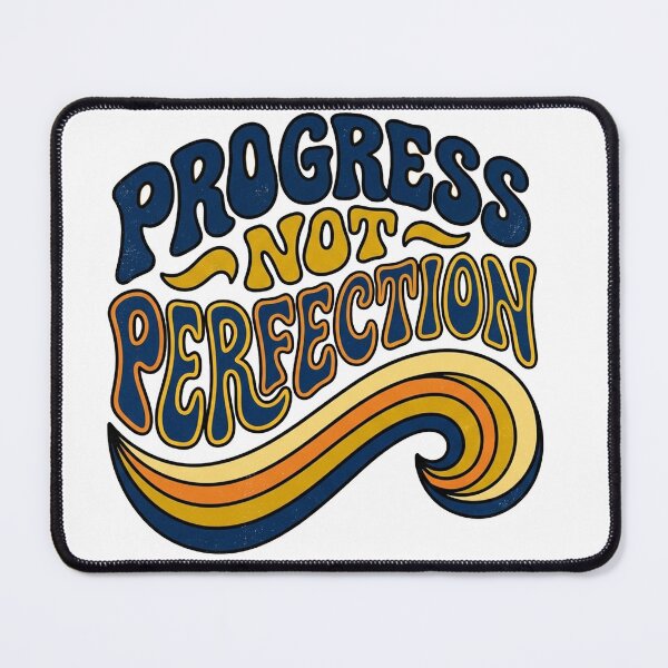 Item preview, Progress Not Perfection — Retro Groovy Motivation designed and sold by PlushFutura.