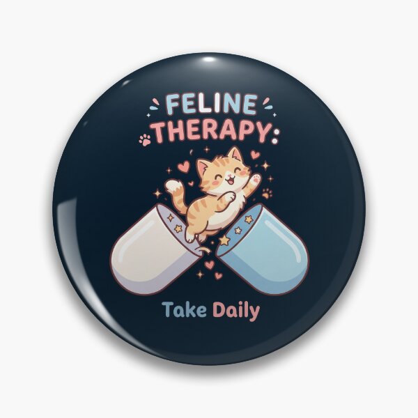 Item preview, Happy Funny Cat Lover Feline Therapy Take Daily Cute Humor designed and sold by ChinkyCat Official.