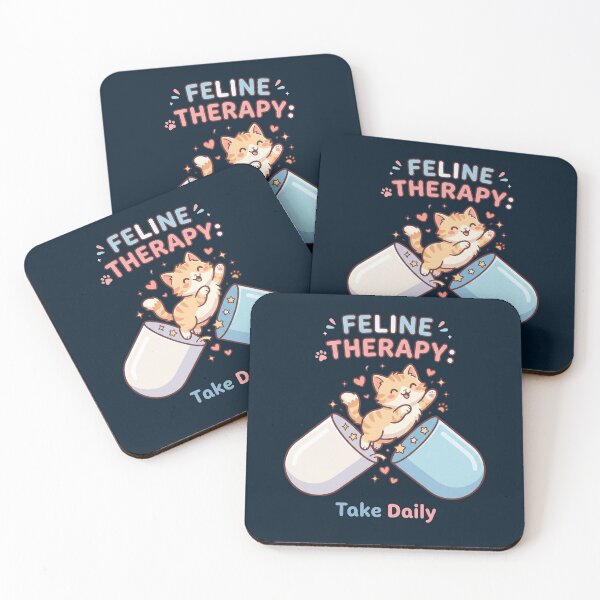 Item preview, Happy Funny Cat Lover Feline Therapy Take Daily Cute Humor designed and sold by ChinkyCat Official.