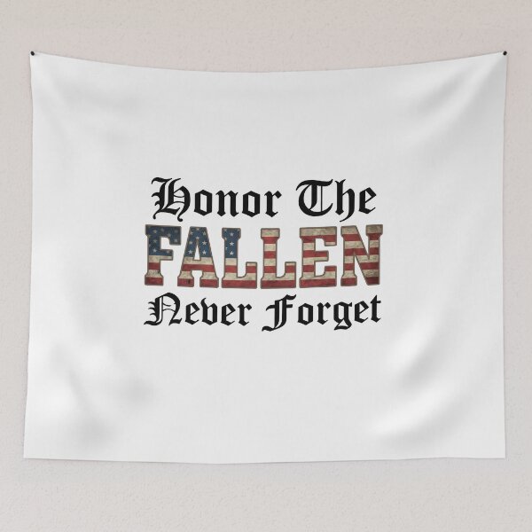 Item preview, Honor The Fallen Never Forget - Patriotic American Flag Military Tribute Design designed and sold by laughingshirts.