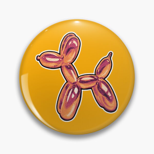 Item preview, Retro Orange Balloon Dog Sticker | Glossy Pop Art Animal Aesthetic designed and sold by JessiDrips Designs.