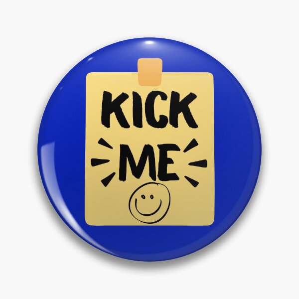 Item preview, Kick Me Smiley Face – Funny Retro Prank Design designed and sold by ThisIsDebbie.