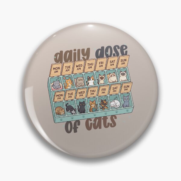 Item preview, Funny Cat Lover Happy Daily Dose of Cats Cute Therapy Humor designed and sold by ChinkyCat Official.