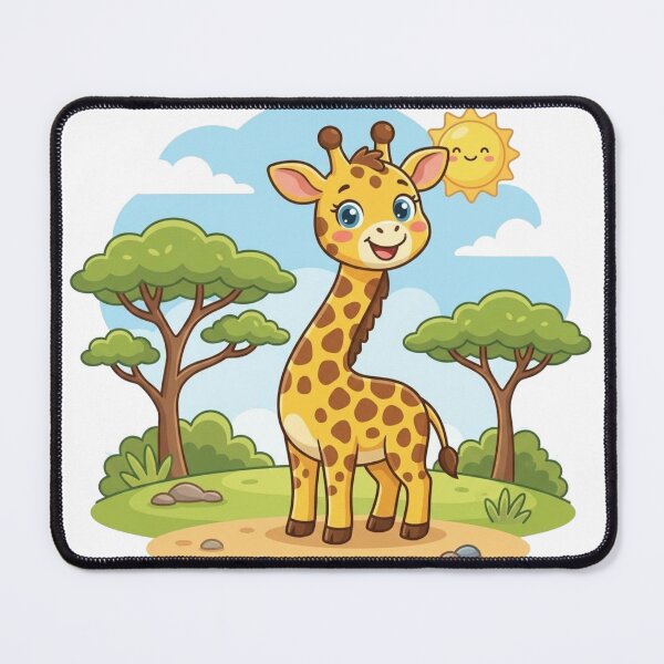 Item preview, Giraffe in the Wild Cute Illustration | Kawaii Safari Animal Design designed and sold by morning sun.