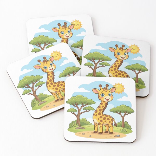 Item preview, Giraffe in the Wild Cute Illustration | Kawaii Safari Animal Design designed and sold by morning sun.