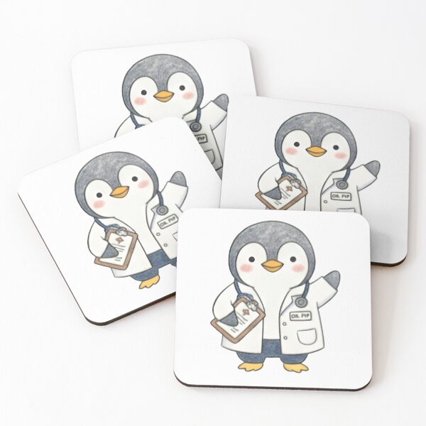 Artikelvorschau, Niedliche Illustration eines Pinguins mit Doktor Dr. Pip und Stethoskop entworfen und verkauft von TaiwanMemory.