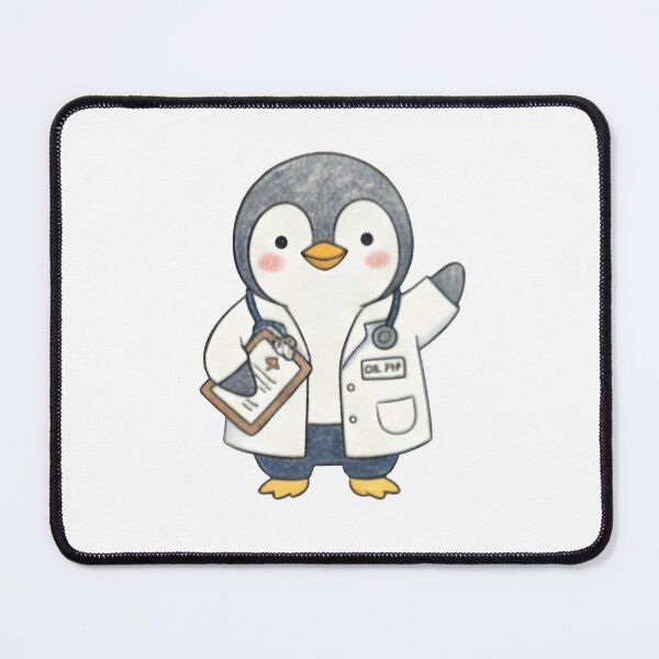 Item preview, Cute Penguin Doctor Dr Pip with Stethoscope Illustration designed and sold by TaiwanMemory.