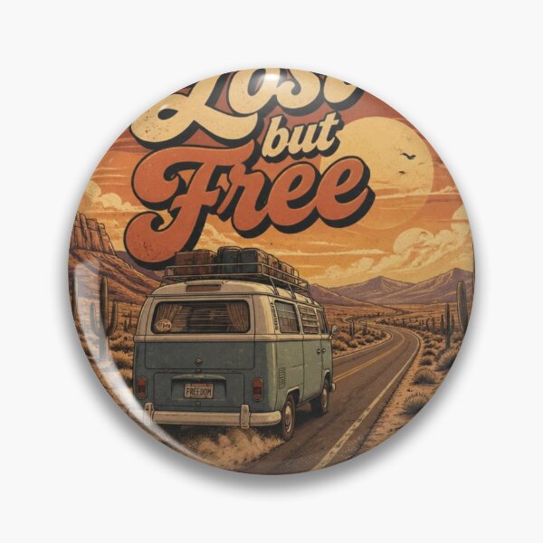 Item preview, Lost But Free - Retro VW Bus Road Trip Adventure designed and sold by redblink store.