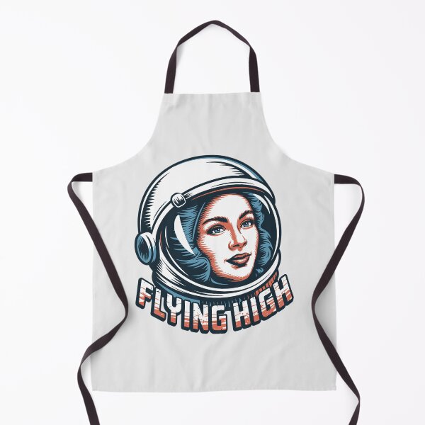 Item preview, Flying High Astronaut – Retro Space Explorer Linocut Design designed and sold by just-quotes.