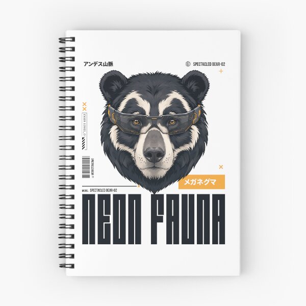 Item preview, Cyberpunk Bear , Andean Spectacled Bear Anime Art Print designed and sold by NullSpacePrints.