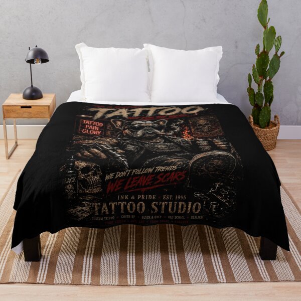 Item preview, Outlaw Tattoo Vintage Studio Poster With Dark Western Vibes designed and sold by Modaozushi216.