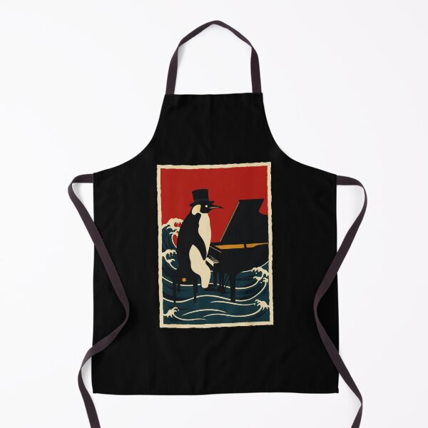 Item preview, Elegant Penguin Playing Piano Above Ocean Waves Vintage Poster designed and sold by JordynLadukeg65.