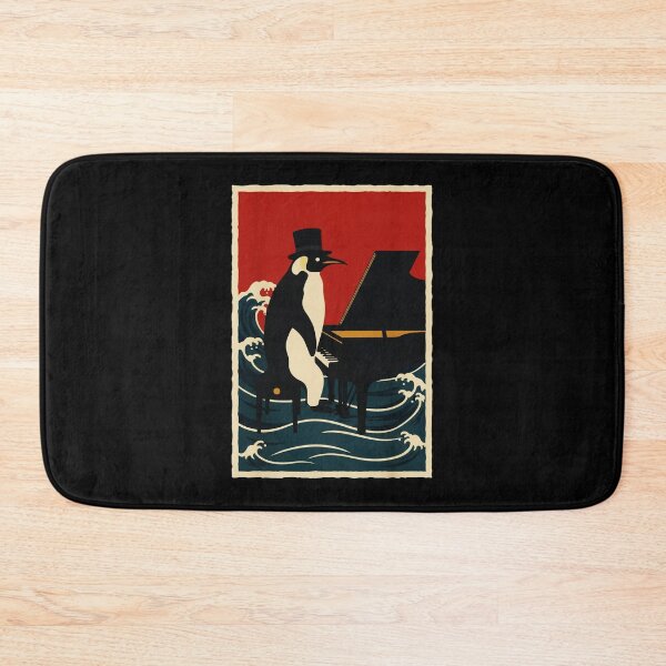 Item preview, Elegant Penguin Playing Piano Above Ocean Waves Vintage Poster designed and sold by JordynLadukeg65.