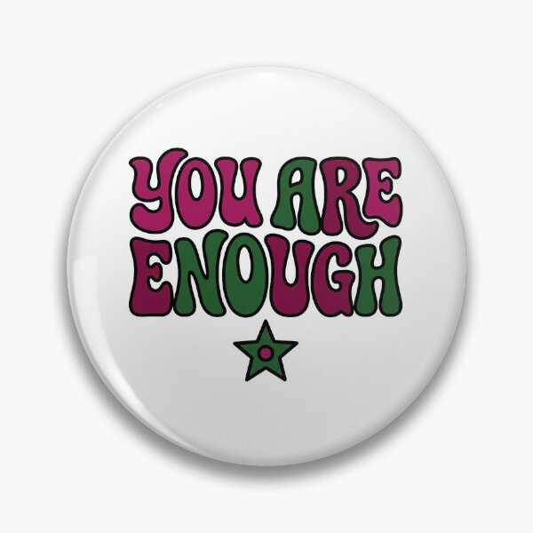 Item preview, You Are Enough — Retro Groovy Affirmation designed and sold by PlushFutura.