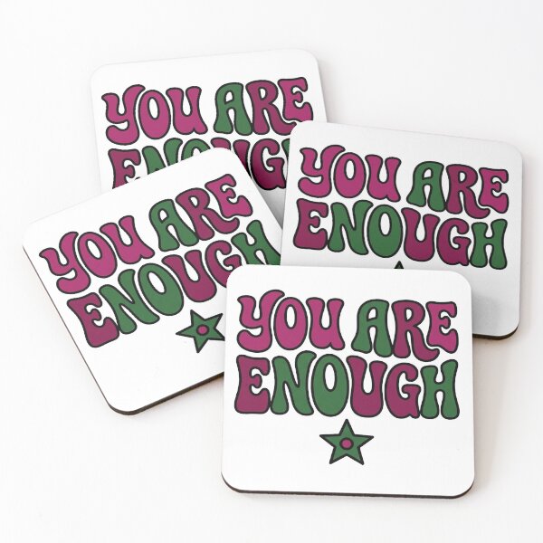 Item preview, You Are Enough — Retro Groovy Affirmation designed and sold by PlushFutura.
