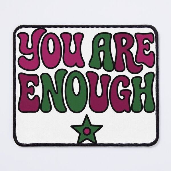 Item preview, You Are Enough — Retro Groovy Affirmation designed and sold by PlushFutura.