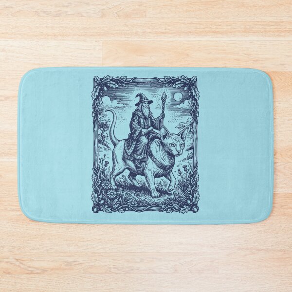 Item preview, Wizard Riding Sphynx Cat Mystical Fantasy designed and sold by d247.