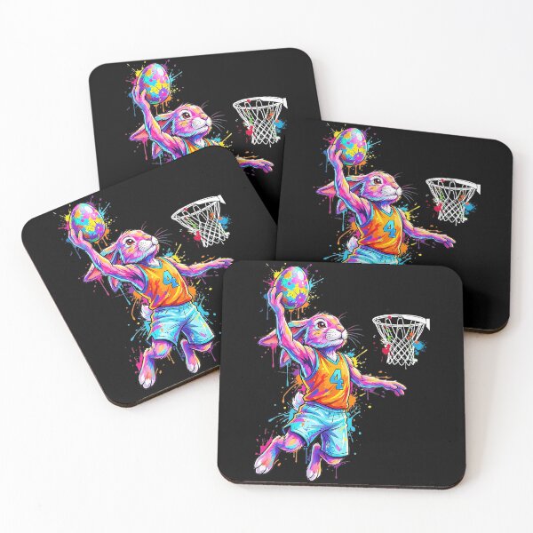 Item preview, Colorful Basketball Bunny Slam Dunk Cartoon Rabbit designed and sold by allistermariam.