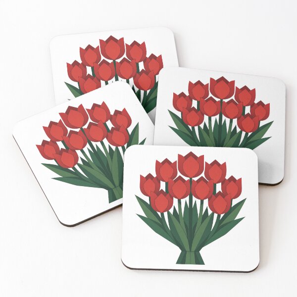 Item preview, Red Tulip Bouquet Bold Floral designed and sold by Fikuall.