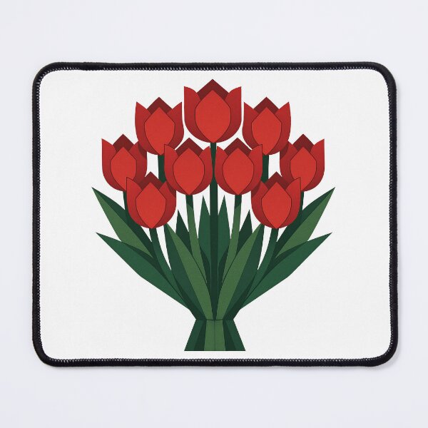 Item preview, Red Tulip Bouquet Bold Floral designed and sold by Fikuall.