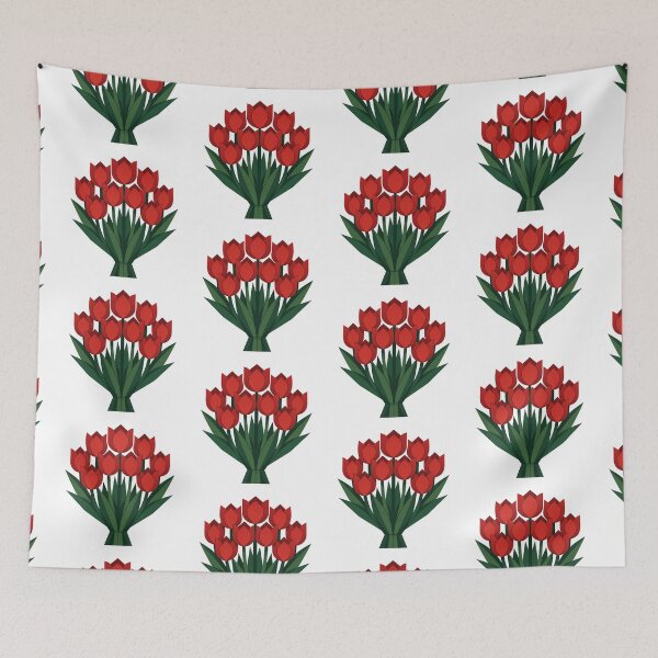 Item preview, Red Tulip Bouquet Bold Floral designed and sold by Fikuall.
