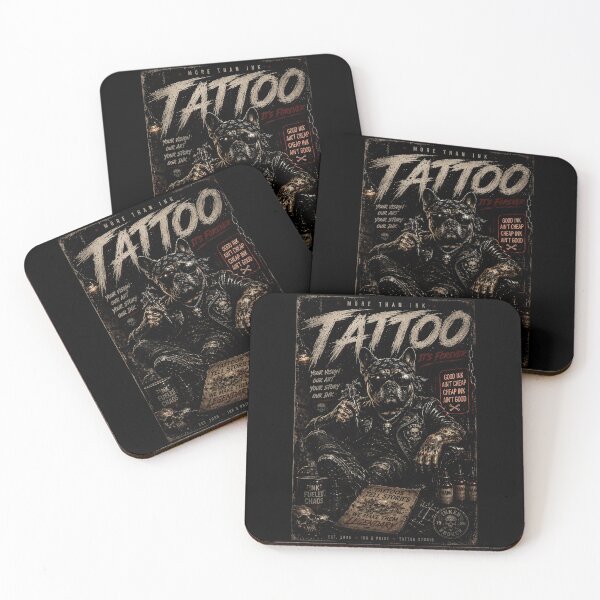 Item preview, Rebel Bulldog Tattoo Studio Poster With Vintage Ink Culture designed and sold by Modaozushi216.